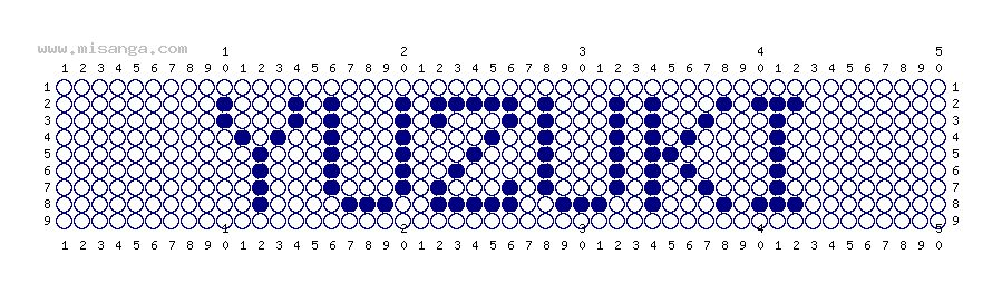 編みこみ文字ミサンガ製作図：YUZUKI