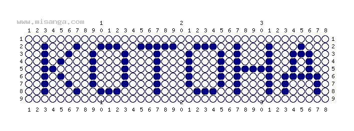 編みこみ文字ミサンガ製作図：KOTOHA