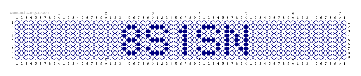編みこみ文字ミサンガ製作図：8S1SN