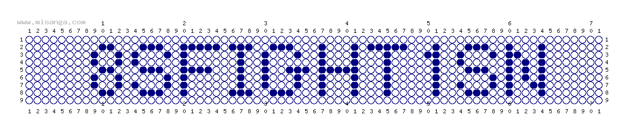 編みこみ文字ミサンガ製作図：8SFIGHT1SN
