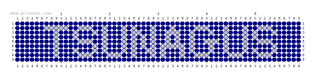 編みこみ文字ミサンガ製作図：TSUNAGUS