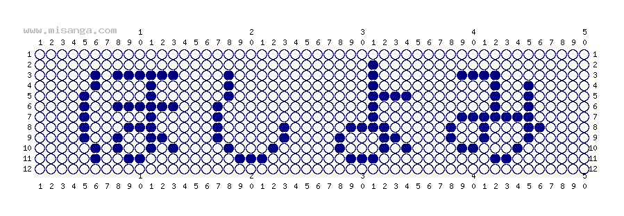 編みこみ文字ミサンガ製作図：ほしよみ