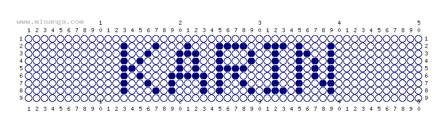 編みこみ文字ミサンガ製作図：KARIN