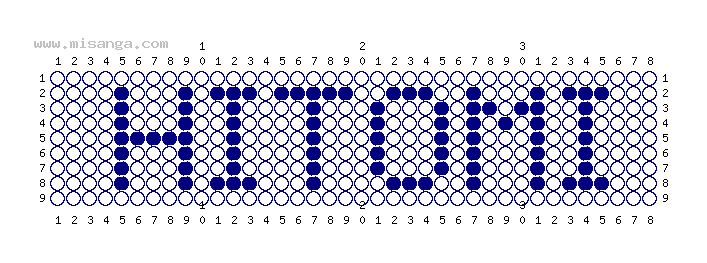 編みこみ文字ミサンガ製作図：HITOMI