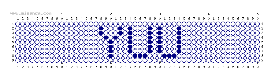 編みこみ文字ミサンガ製作図：YUU
