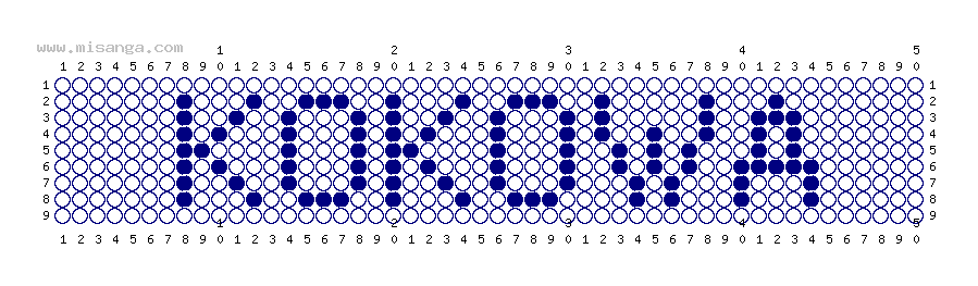 編みこみ文字ミサンガ製作図：KOKOWA