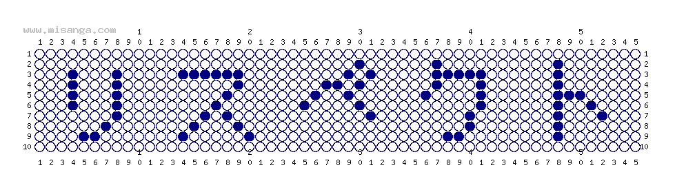 編みこみ文字ミサンガ製作図：リスペクト