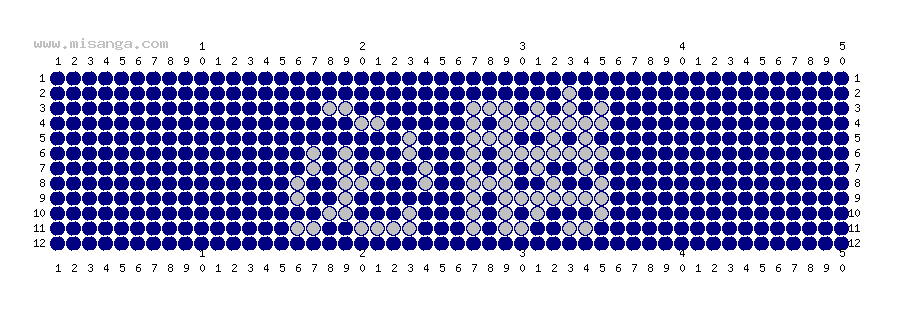 編みこみ文字ミサンガ製作図：必勝