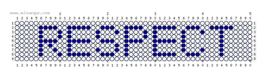編みこみ文字ミサンガ製作図：RESPECT