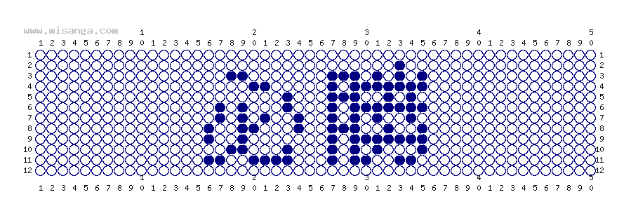 編みこみ文字ミサンガ製作図：必勝