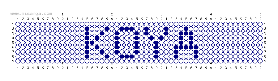 編みこみ文字ミサンガ製作図：KOYA