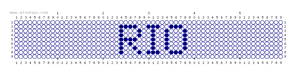 編みこみ文字ミサンガ製作図：RIO