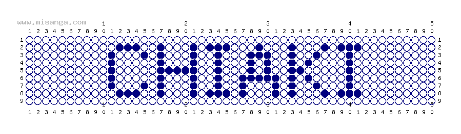 編みこみ文字ミサンガ製作図：CHIAKI