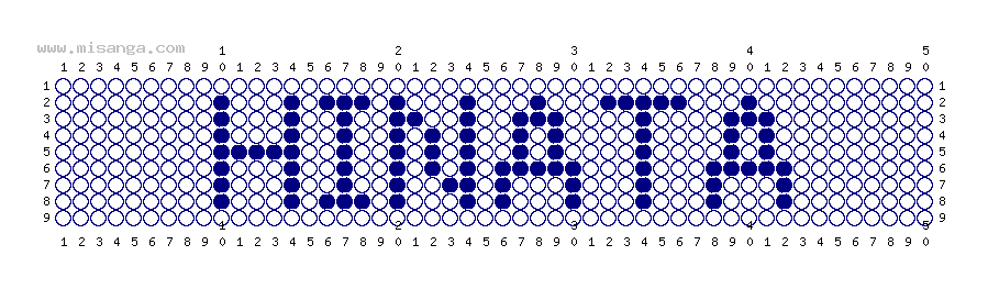 編みこみ文字ミサンガ製作図：HINATA
