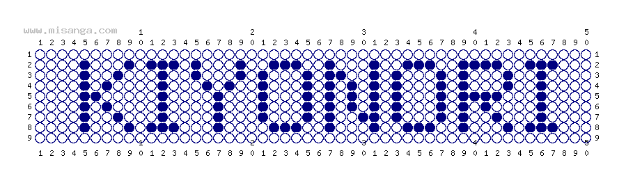 編みこみ文字ミサンガ製作図：KIYONORI
