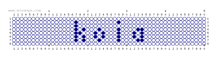 編みこみ文字ミサンガ製作図：KOYA
