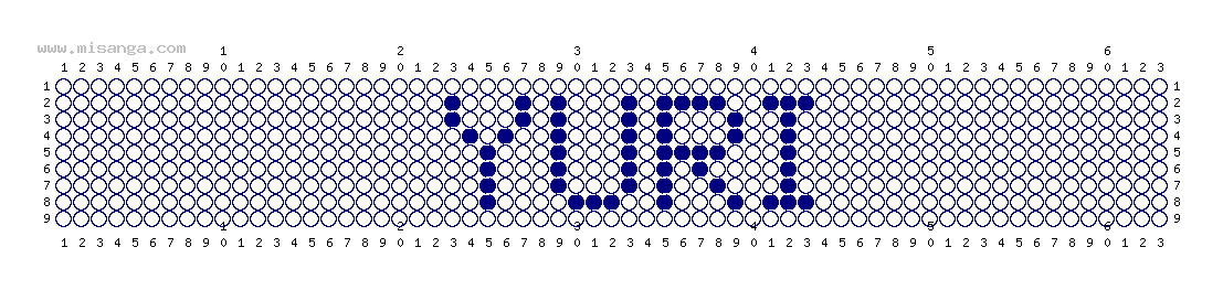 編みこみ文字ミサンガ製作図：YURI