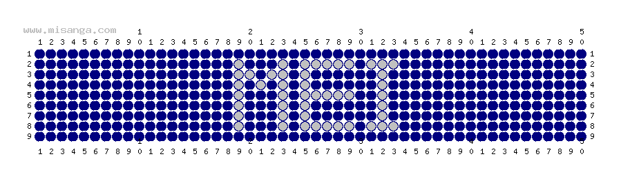 編みこみ文字ミサンガ製作図：MEI