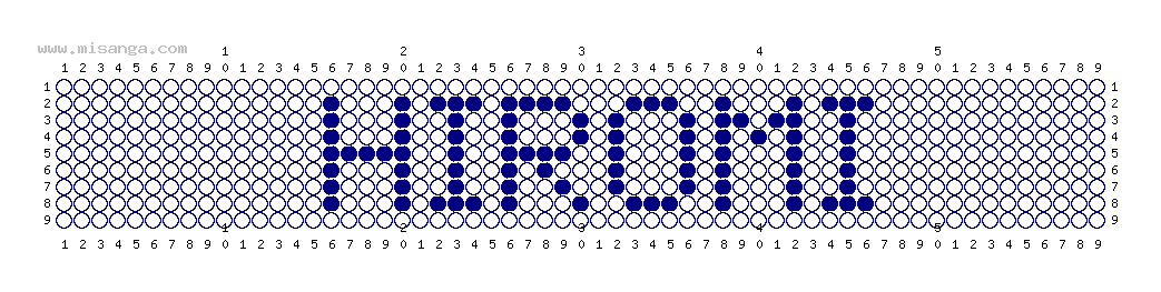 編みこみ文字ミサンガ製作図：HIROMI