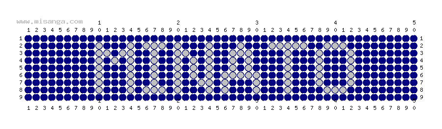 編みこみ文字ミサンガ製作図：MINATO