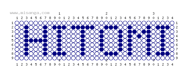 編みこみ文字ミサンガ製作図：HITOMI