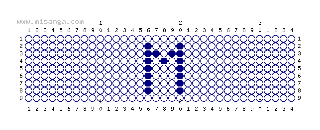編みこみ文字ミサンガ製作図：M