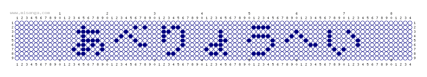 編みこみ文字ミサンガ製作図：あべりょうへい
