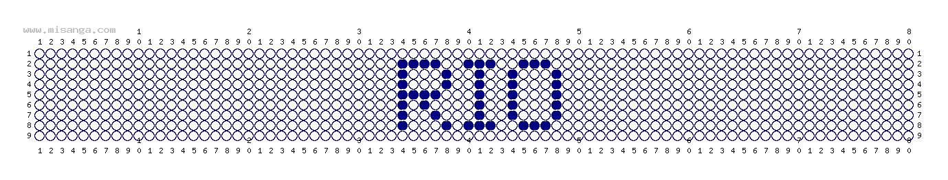 編みこみ文字ミサンガ製作図：RIO
