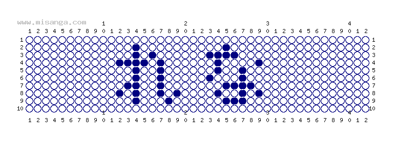 編みこみ文字ミサンガ製作図：れな
