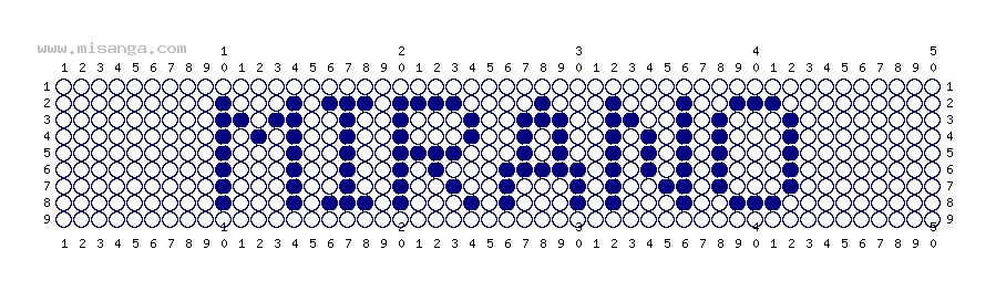 編みこみ文字ミサンガ製作図：MIRANO