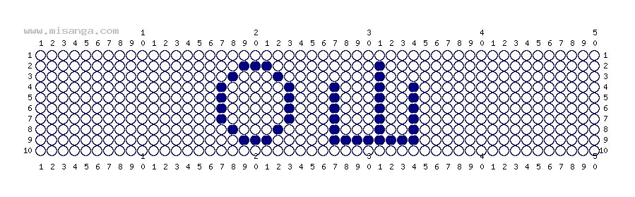 編みこみ文字ミサンガ製作図：〇山