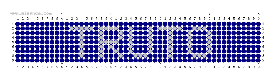 編みこみ文字ミサンガ製作図：TRUTO