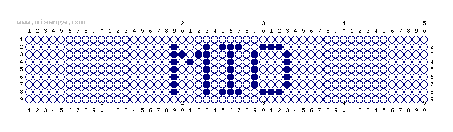 編みこみ文字ミサンガ製作図：MIO