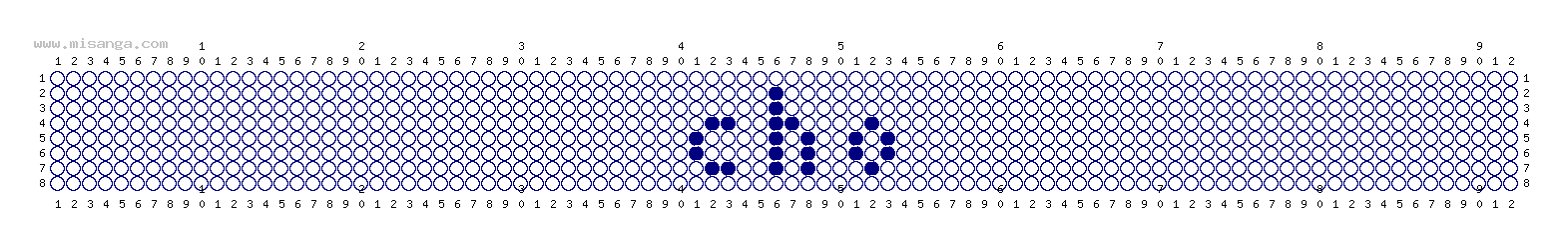 編みこみ文字ミサンガ製作図：SHO