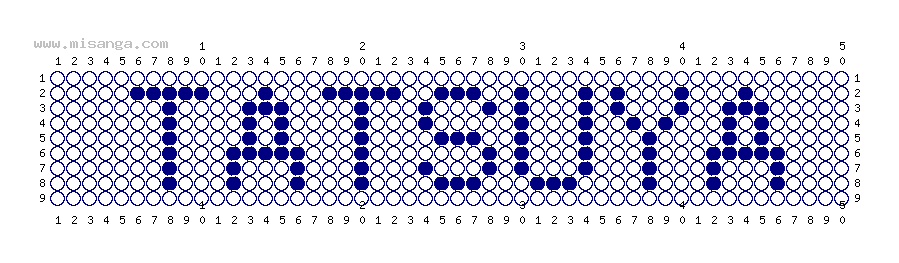 編みこみ文字ミサンガ製作図：TATSUYA