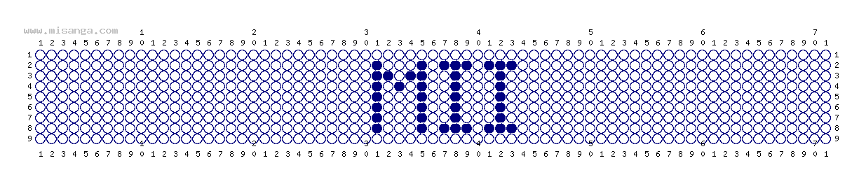 編みこみ文字ミサンガ製作図：MII