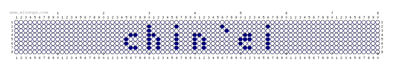 編みこみ文字ミサンガ製作図：SHINPEI