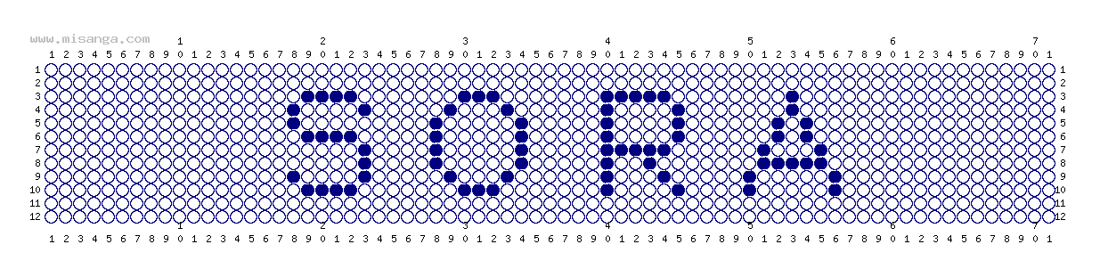 編みこみ文字ミサンガ製作図：SORA