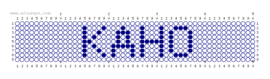 編みこみ文字ミサンガ製作図：KAHO