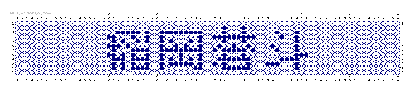 編みこみ文字ミサンガ製作図：稲岡蒼斗