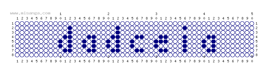 編みこみ文字ミサンガ製作図：TATSUYA