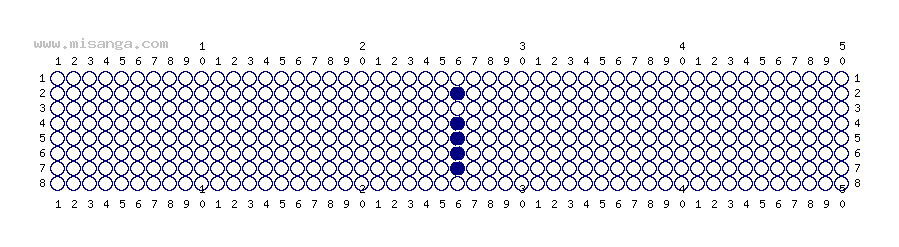 編みこみ文字ミサンガ製作図：I