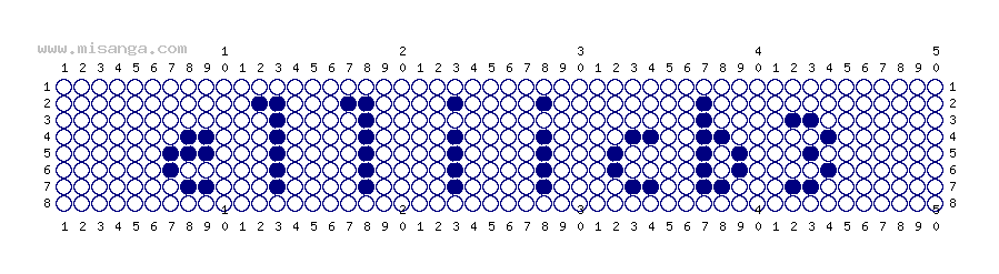 編みこみ文字ミサンガ製作図：ELLYJSB3
