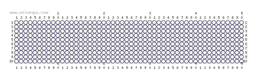 編みこみ文字ミサンガ製作図：　