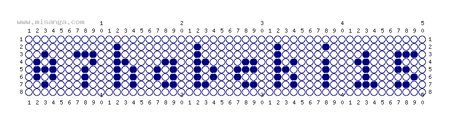 編みこみ文字ミサンガ製作図：07HARUKI15