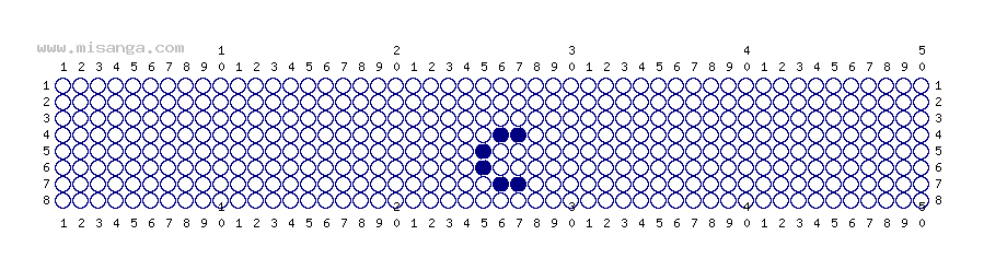 編みこみ文字ミサンガ製作図：S
