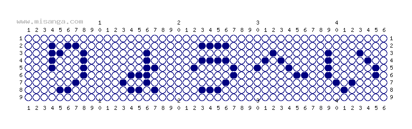編みこみ文字ミサンガ製作図：りょうへい