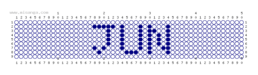 編みこみ文字ミサンガ製作図：JUN