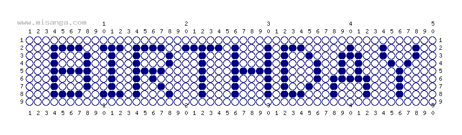 編みこみ文字ミサンガ製作図：BIRTHDAY