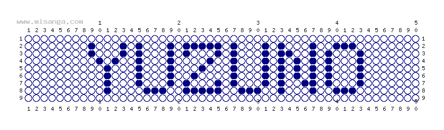 編みこみ文字ミサンガ製作図：YUZUNO